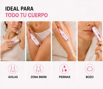 Depiladora 2en1 | Gloura™ 💎 Piel Suave y sin Irritación en 20 Segundos · Zona Bikini, Axilas, Rostro y Cuerpo.