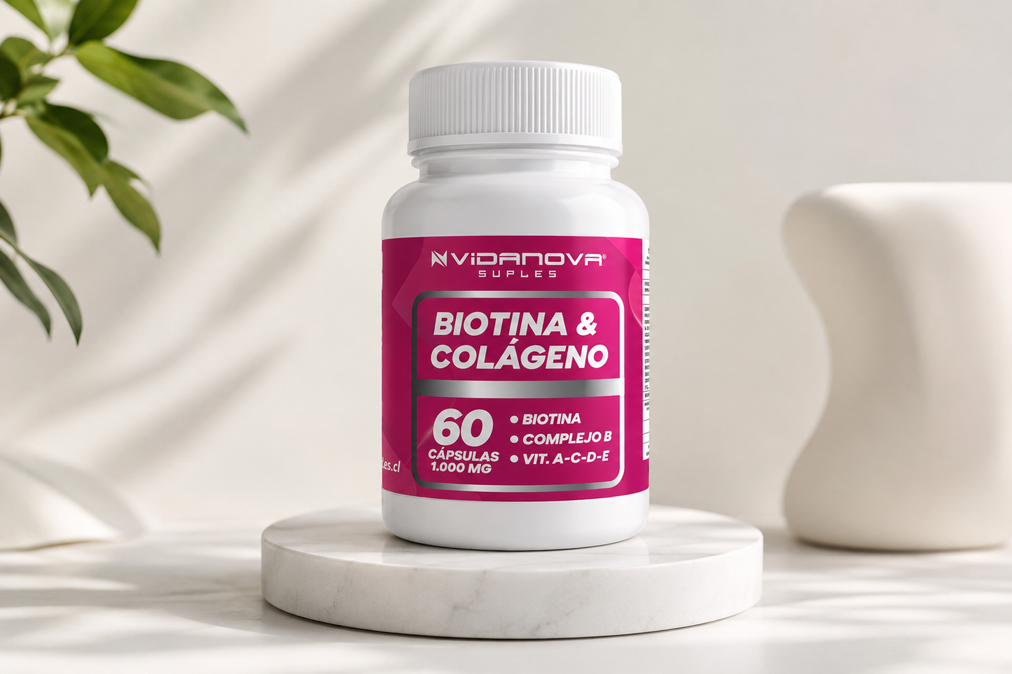 Biotina & Colágeno Complejo B + Vitaminas | Glow Natural Diario | Cabello Más Fuerte, Piel Radiante y Uñas Resistentes