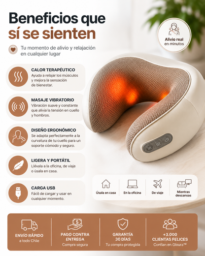 Almohada Cervical Masajeadora™ | Adiós Tensión, Estrés y Rigidez